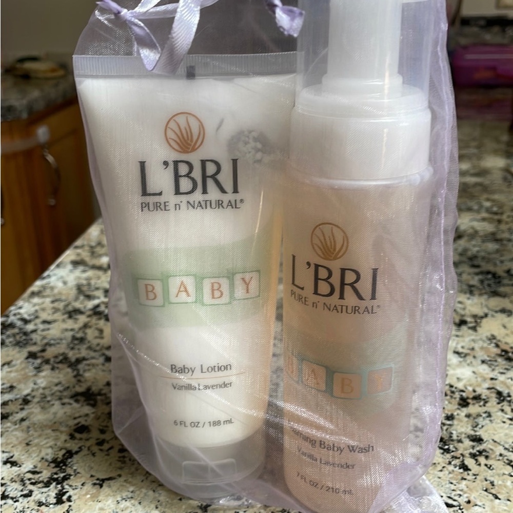 L’BRI pure and natural baby wash & lotion set